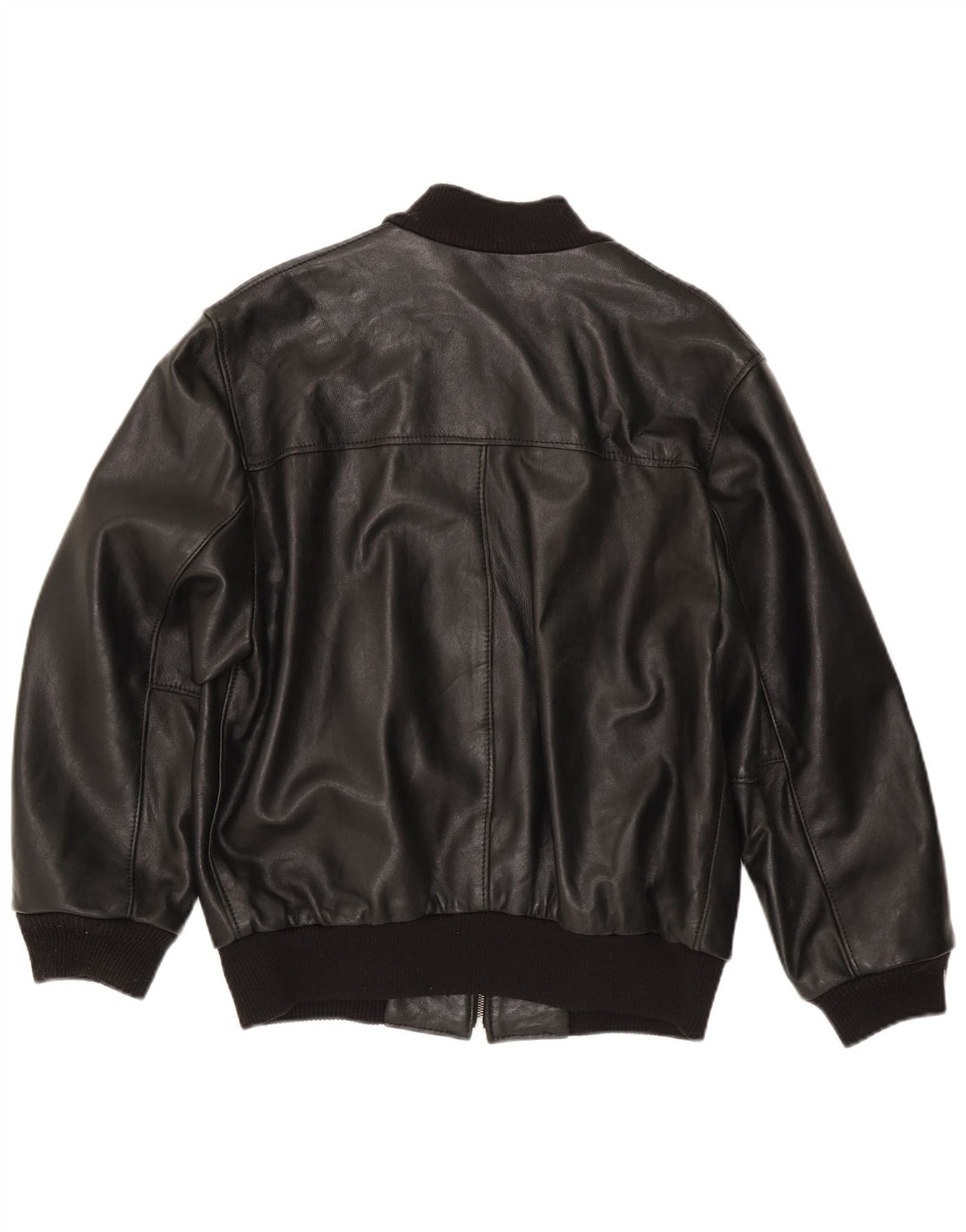 Vintage Herren Bomber Lederjacke UK 38 Medium Schwarz