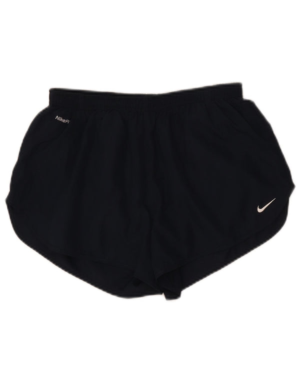 NIKE Damen Sportshorts UK 8 Small Marineblau Polyester