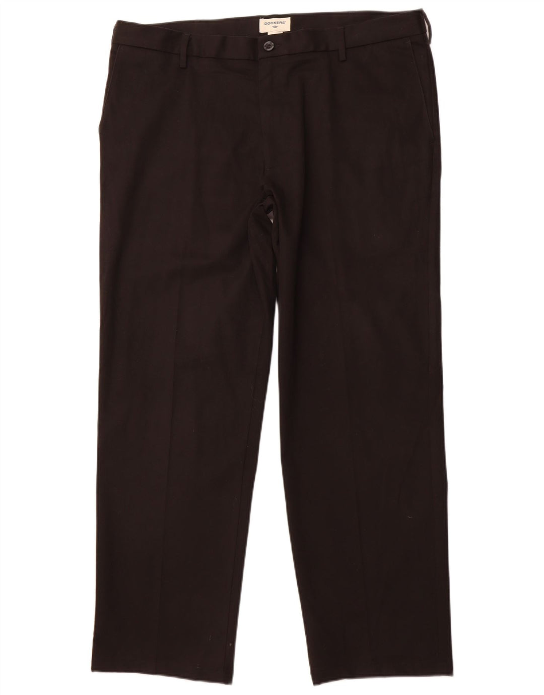 DOCKERS Gerade Chinohose für Herren, W40, L32, schwarze Baumwolle