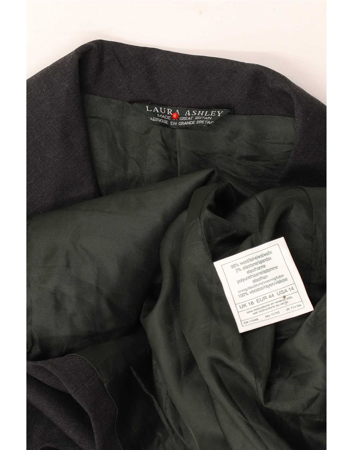 Laura Ashley Damen-Blazerjacke mit 5 Knöpfen, UK 18, XL, graue Wolle