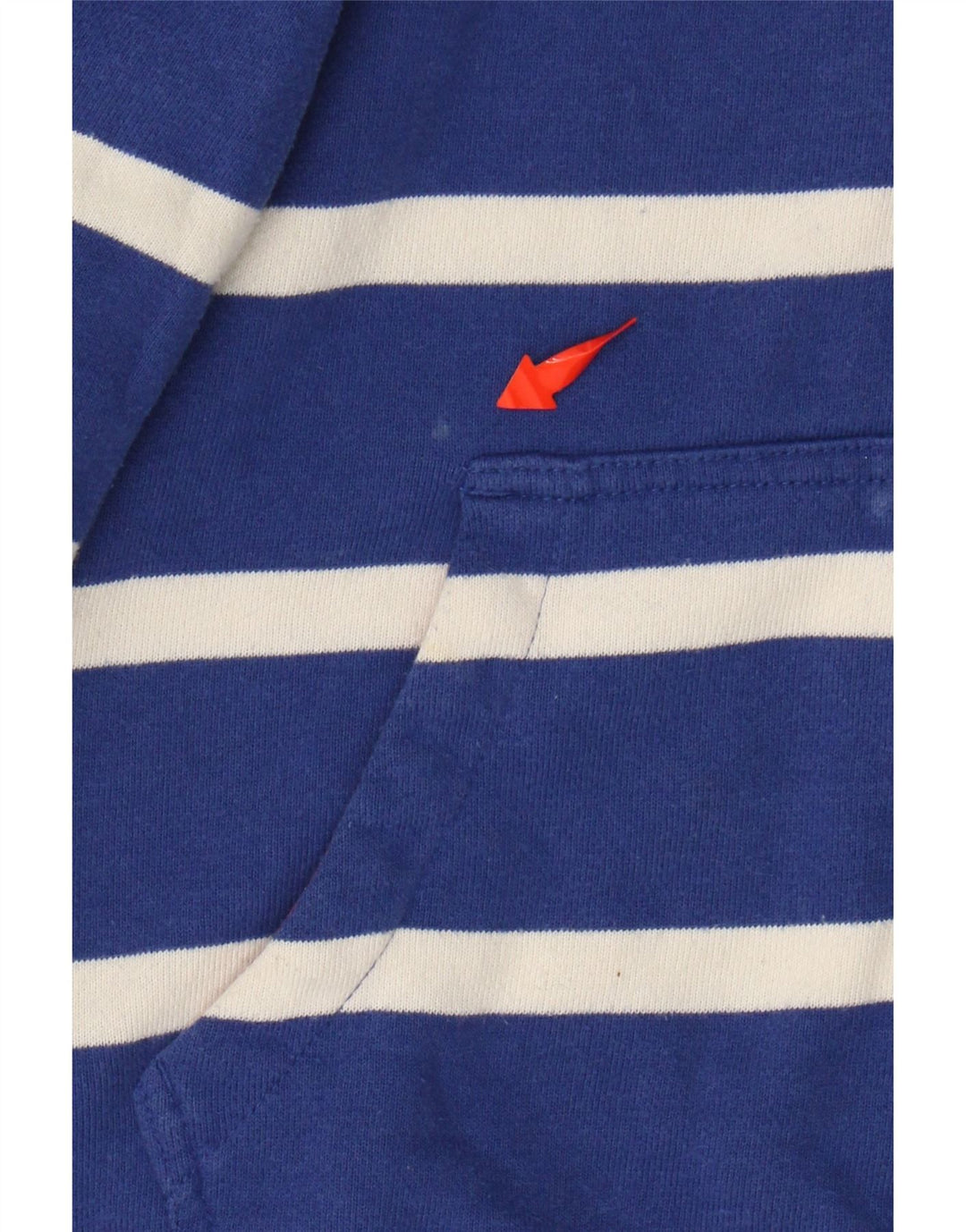 JOULES Damen-Kapuzenpullover mit Reißverschluss, Gr. 10, klein, blau gestreift, Baumwolle