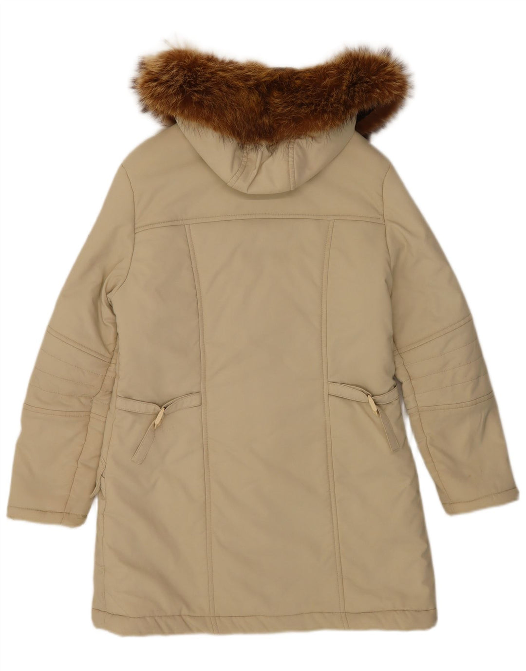 Lee Wattierter Mantel mit Kapuze für Damen, UK 16, Größe L, Beige