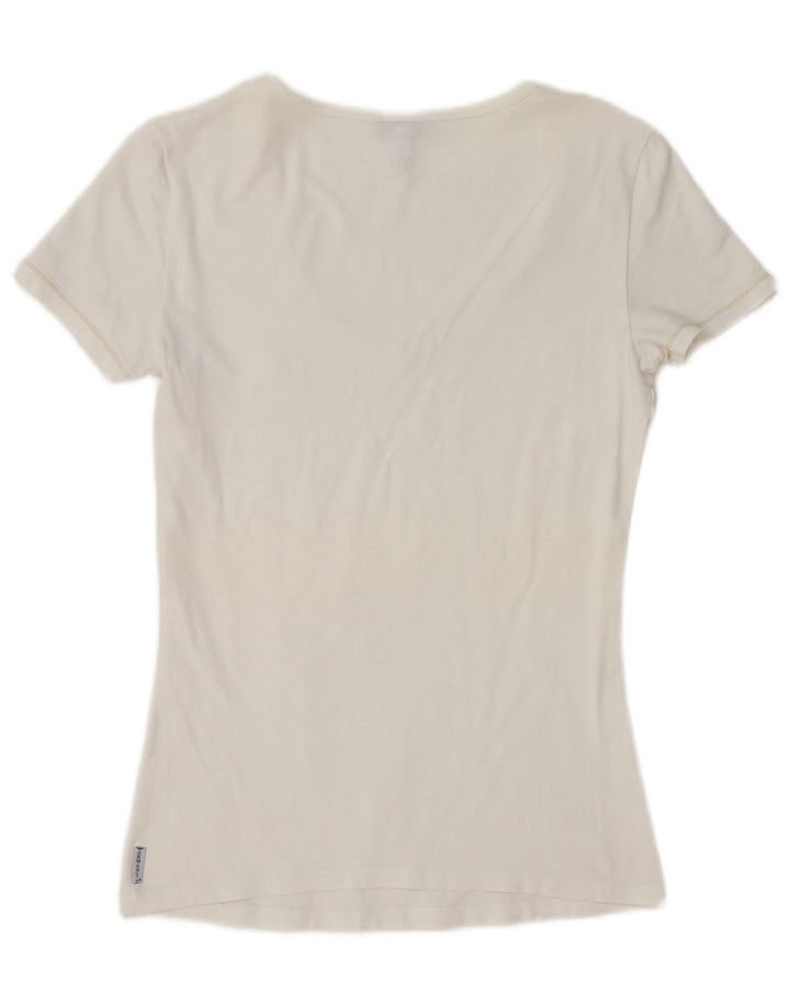 Armani Jeans Damen T-Shirt Top EU 40 Mittelweiß