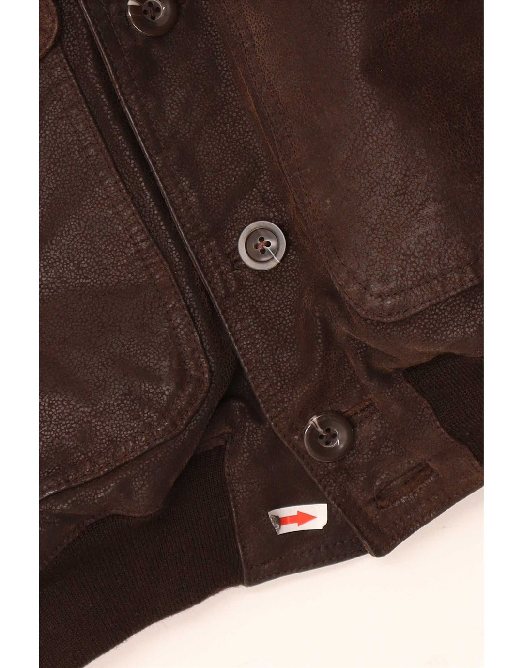 Vintage Herren Bomber Lederjacke IT 48 Mittelbraun