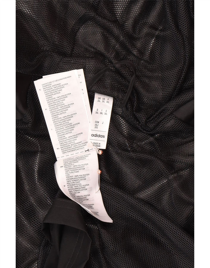 ADIDAS Herren Graphic Hooded Rain Jacket UK 46 3XL Schwarz Polyester