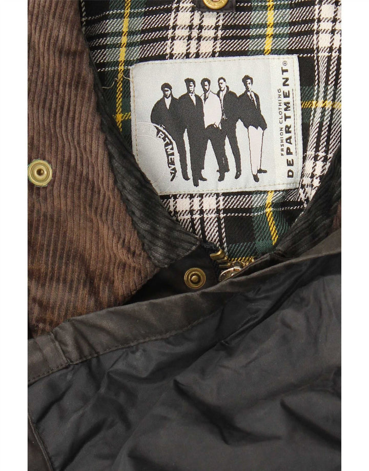 Vintage Herrenjacke aus gewachster Baumwolle UK 44 2XL Schwarz