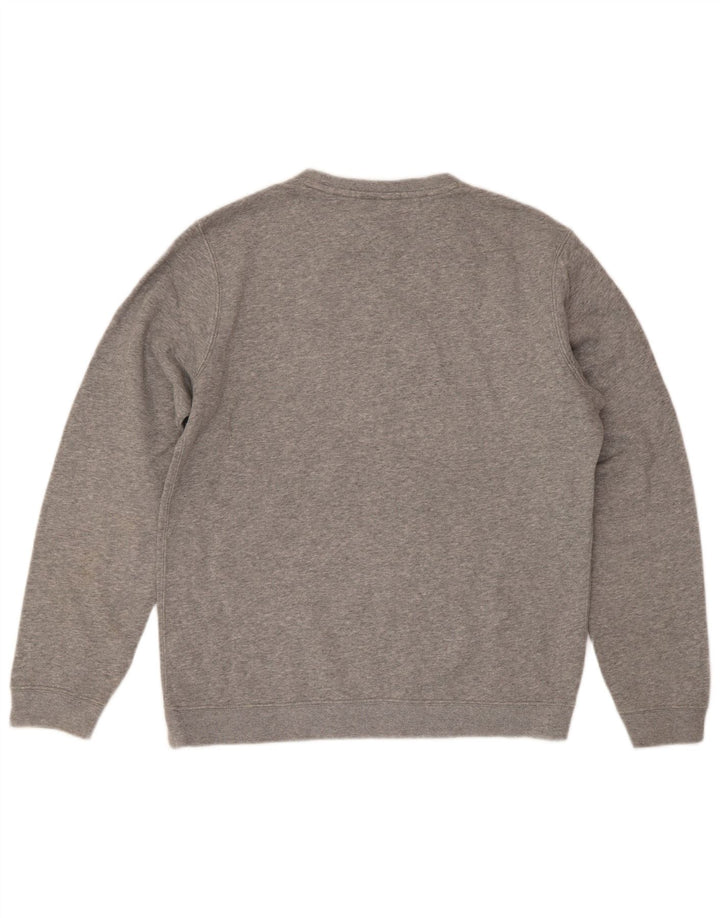 Nike Herren-Sweatshirt mit Grafik, reguläre Passform, mittelgraue Baumwolle