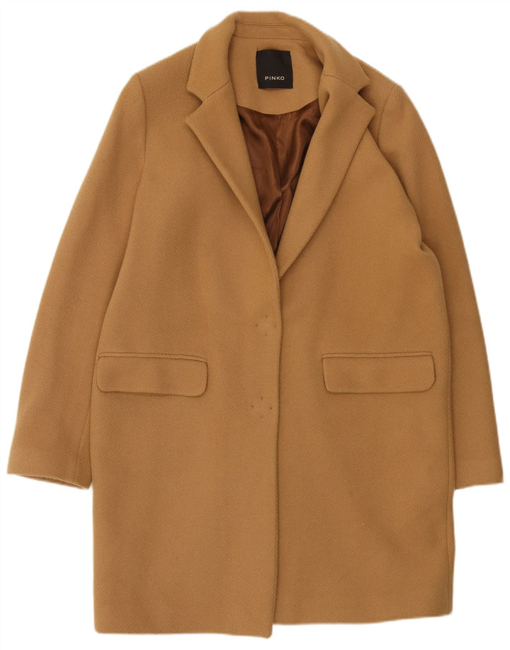 Pinko Damenmantel UK 14 Large Beige Wolle