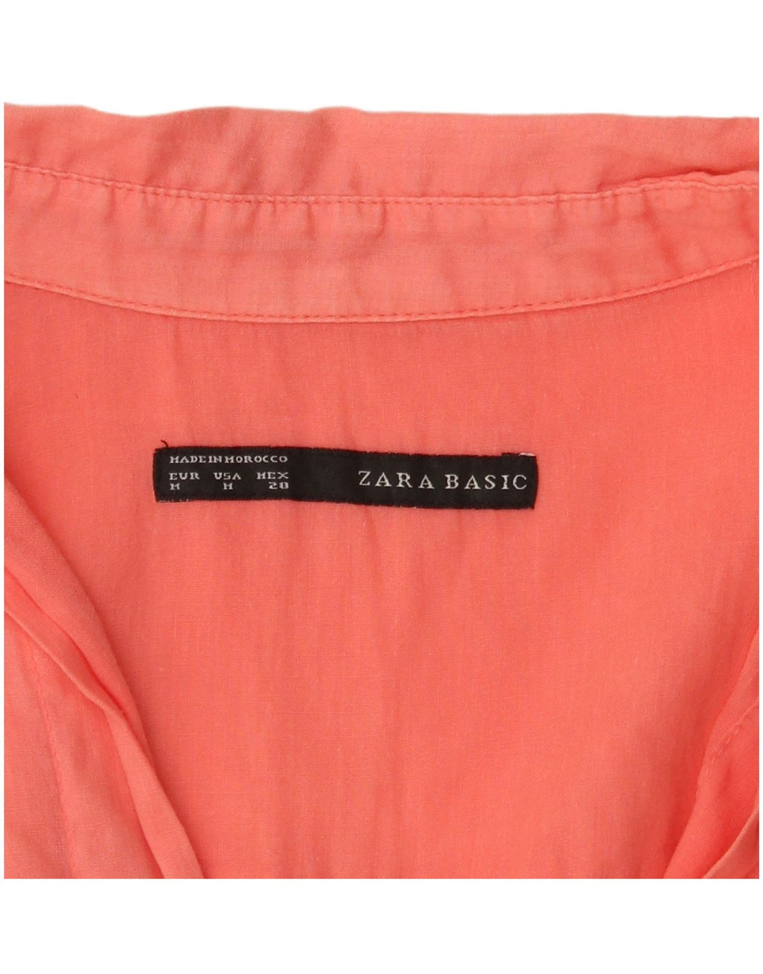 Zara Damen Bluse Top UK 14 Mittelrosa