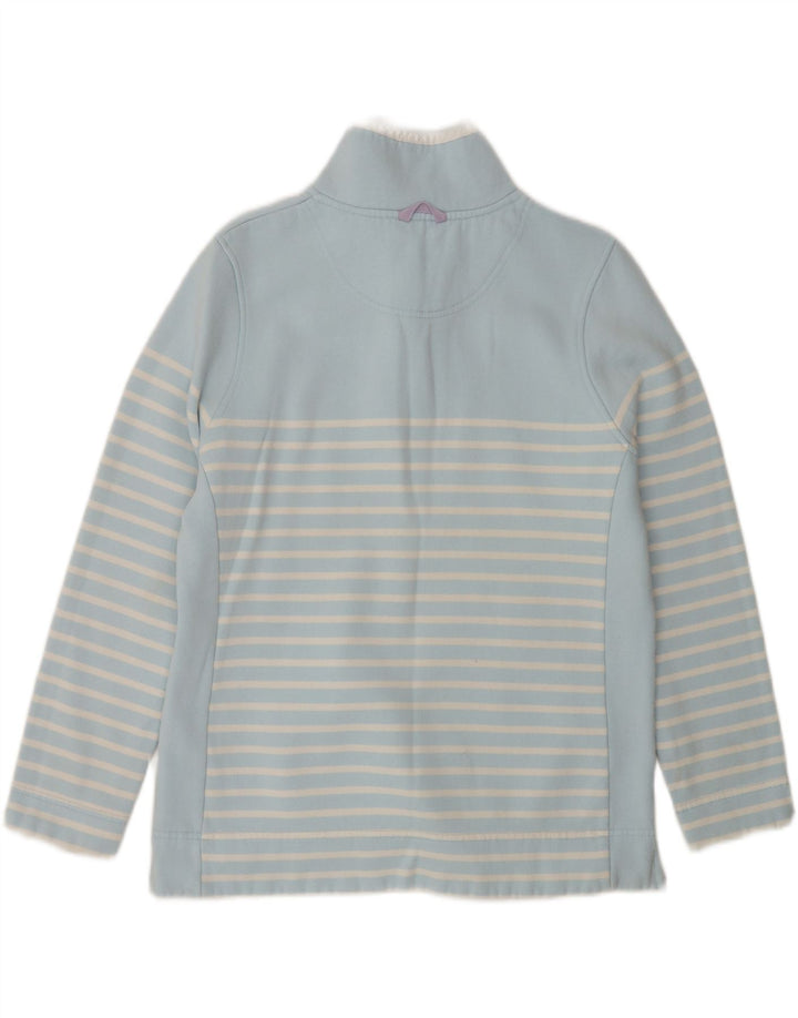Crew Clothing Damen-Sweatshirt-Pullover UK 12 Mittelblau gestreift