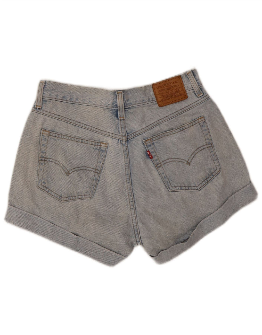 Levi's Damen-Jeansshorts, W27, klein, blaue Baumwolle