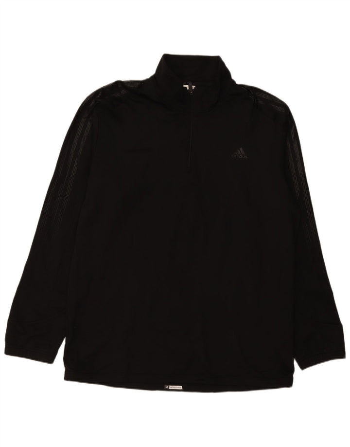 ADIDAS Herren Climawarm Zip Neck Sweatshirt Pullover XL Schwarz Polyester