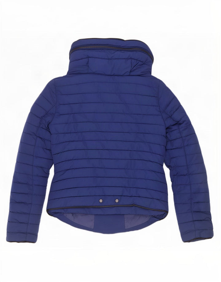 Zara Damen-Jacke mit Kapuze, gepolstert, Gr. 10, klein, Blau