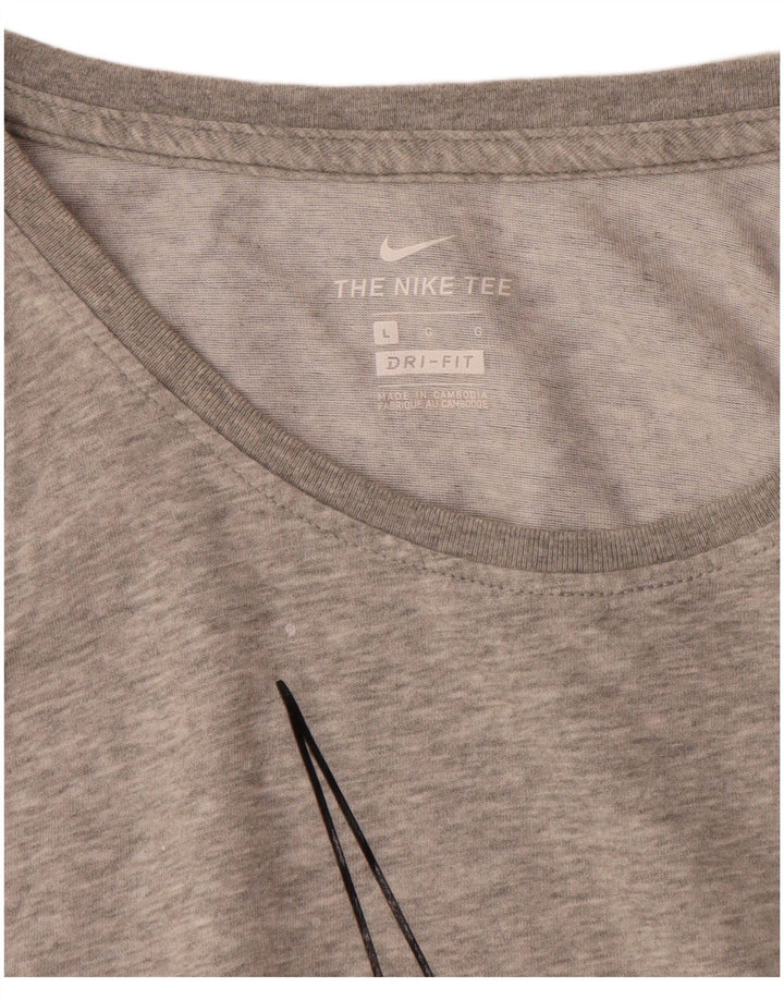Nike Herren Dri Fit Graphic Vest Top Große graue Baumwolle
