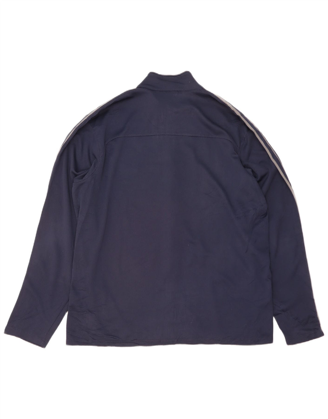 NIKE Herren-Trainingsanzug-Top-Jacke 2XL Marineblau gestreift aus Polyester