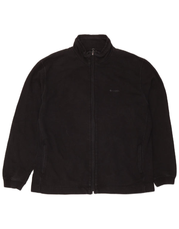 Champion Herren-Trainingsanzug-Top-Jacke XL aus schwarzer Baumwolle