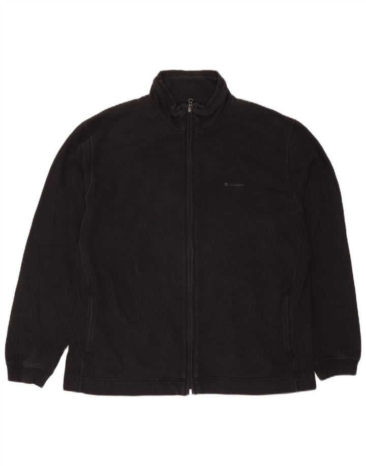 Champion Herren-Trainingsanzug-Top-Jacke XL aus schwarzer Baumwolle