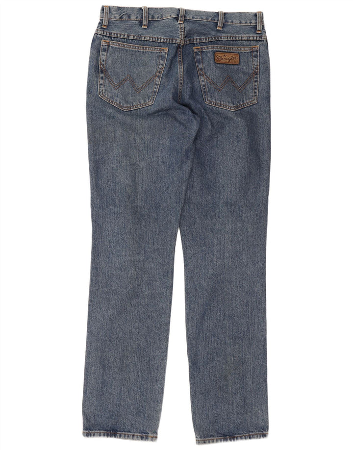 Wrangler Herren Texas Straight Jeans W34 L34 Blaue Baumwolle
