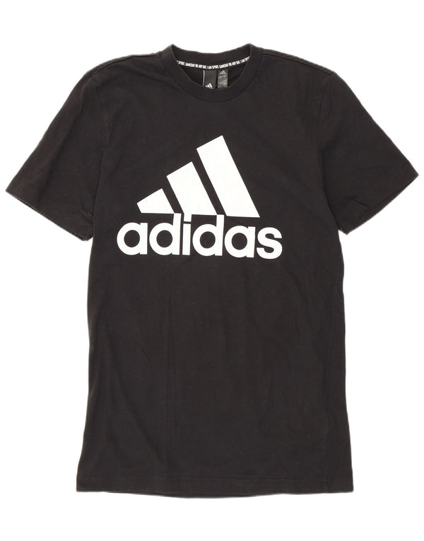 Adidas Herren Grafik T-Shirt Top Small Schwarz Baumwolle Sport