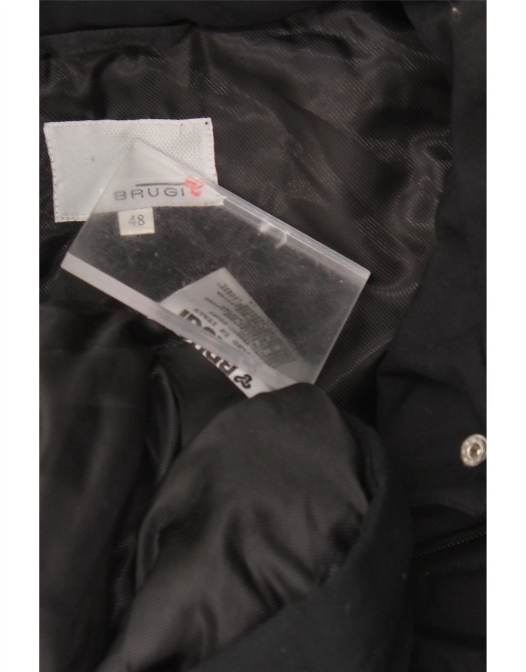 BRUGI Wattierter Damenmantel mit Kapuze IT 48 XL Schwarz Polyester