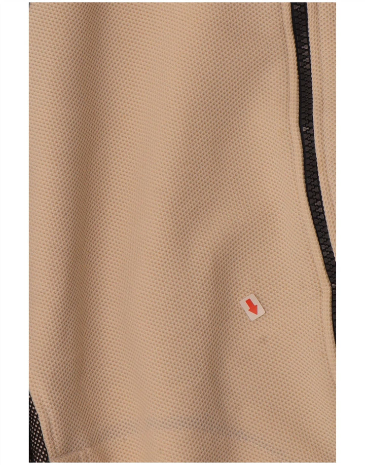 ASICS Herren-Trainingsanzug mit grafischem Oberteil, mittelbeigefarbener Farbblock