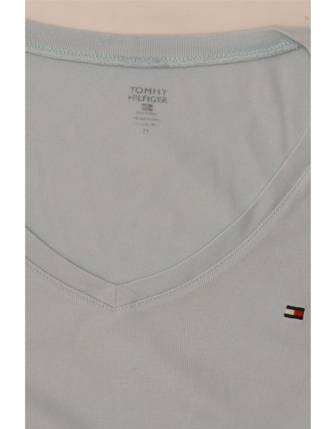Tommy Hilfiger Damen T-Shirt Top UK 12 Mittelblau