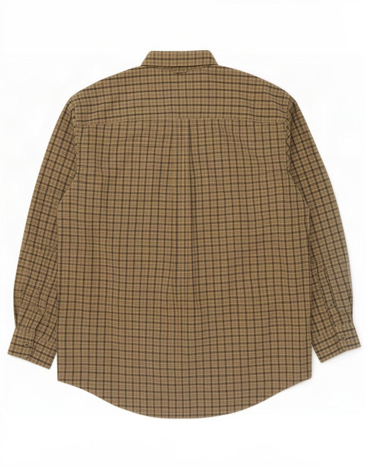 Timberland Herren-Hemd, groß, Khaki, kariert, Baumwolle