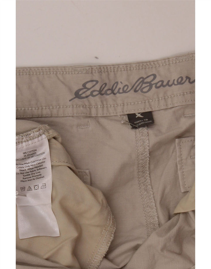 EDDIE BAUER Damen Cargoshorts US 16 2XL W38 Graue Baumwolle