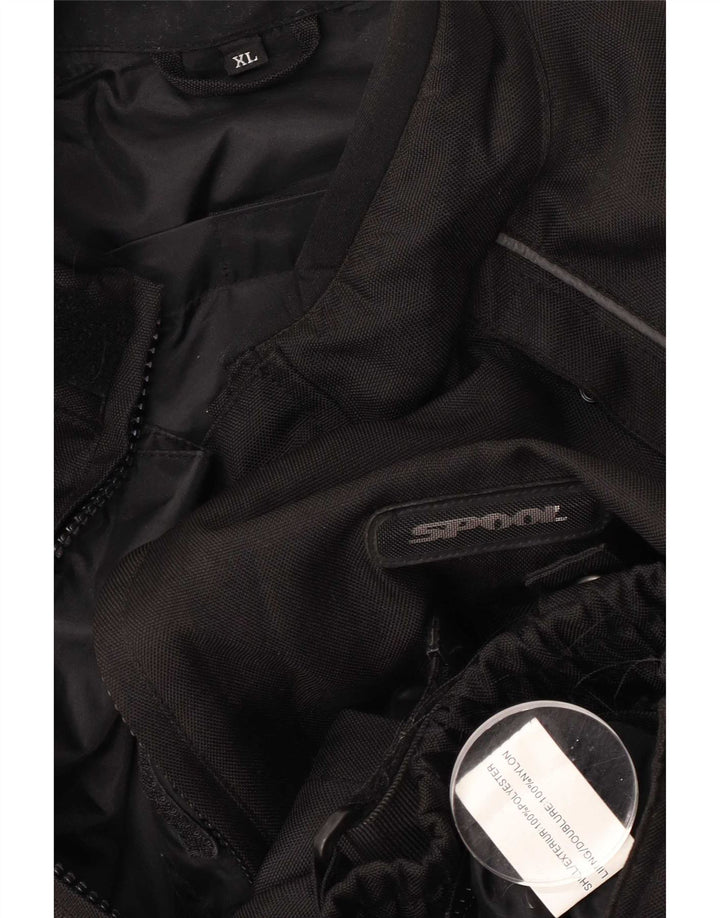 Spool Herren Racer Jacke UK 42 XL Schwarz Polyester
