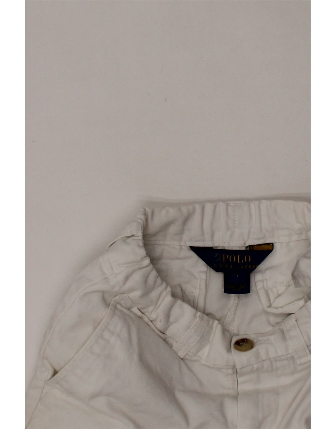 POLO RALPH LAUREN Chino-Shorts für Jungen, 6–7 Jahre, W22, weiße Baumwolle