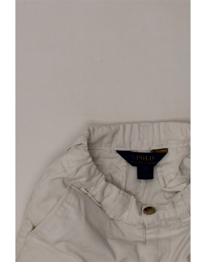 POLO RALPH LAUREN Chino-Shorts für Jungen, 6–7 Jahre, W22, weiße Baumwolle