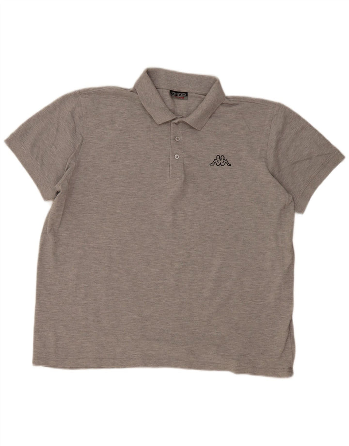 Kappa Herren Poloshirt 2XL Grau Baumwolle