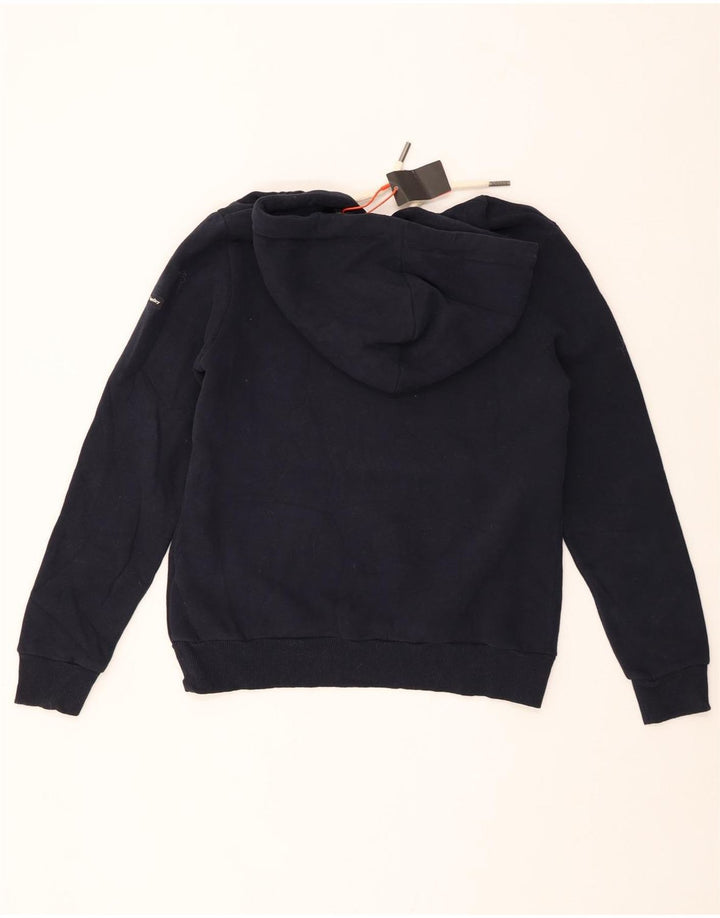SUPERDRY Damen-Kapuzenpullover mit Grafik, UK 12, mittelmarineblau, Baumwolle