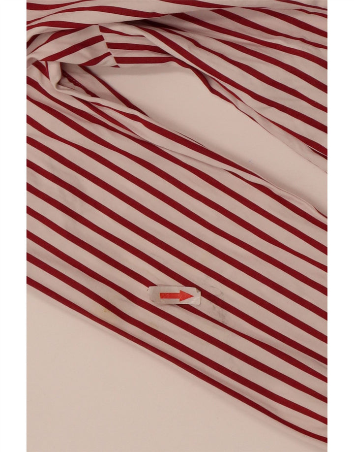 Tommy Hilfiger Damenhemd US 6 Mittelrote Nadelstreifen-Baumwolle