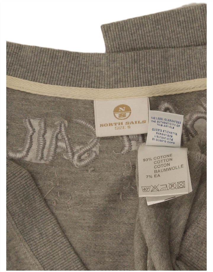 North Sails Damen-Sweatshirt mit Grafik, UK 10, Größe S, Grau, Baumwolle
