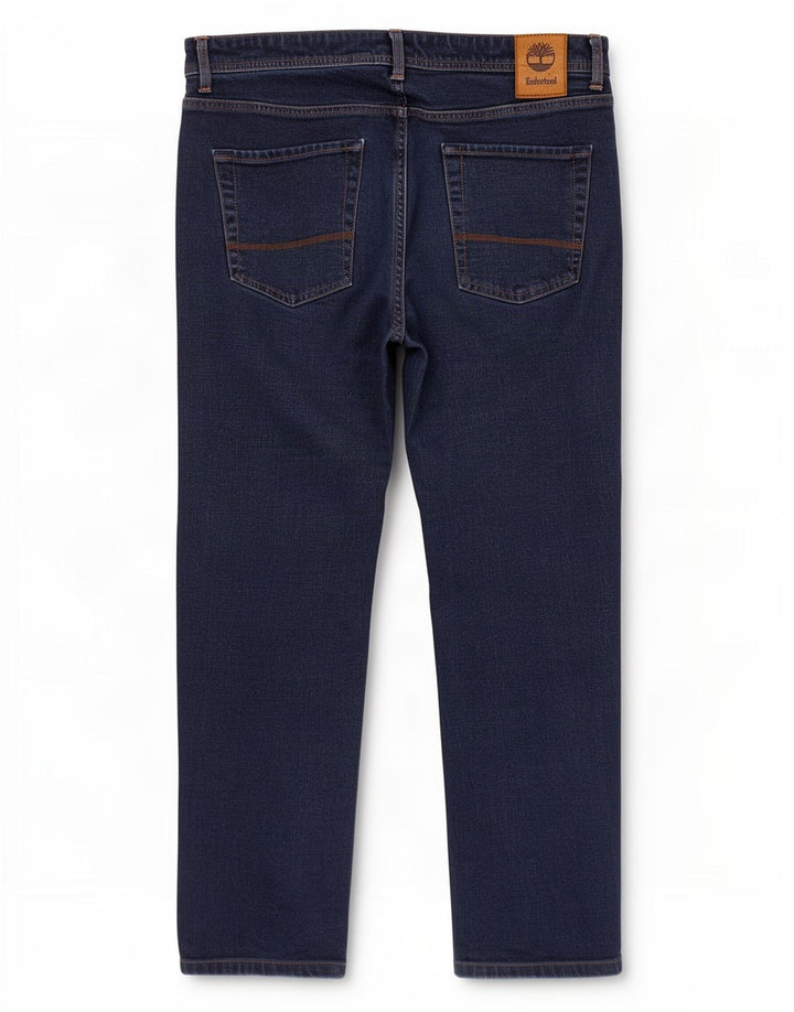 Timberland Herren Straight Jeans W36 L29 Marineblau Baumwolle