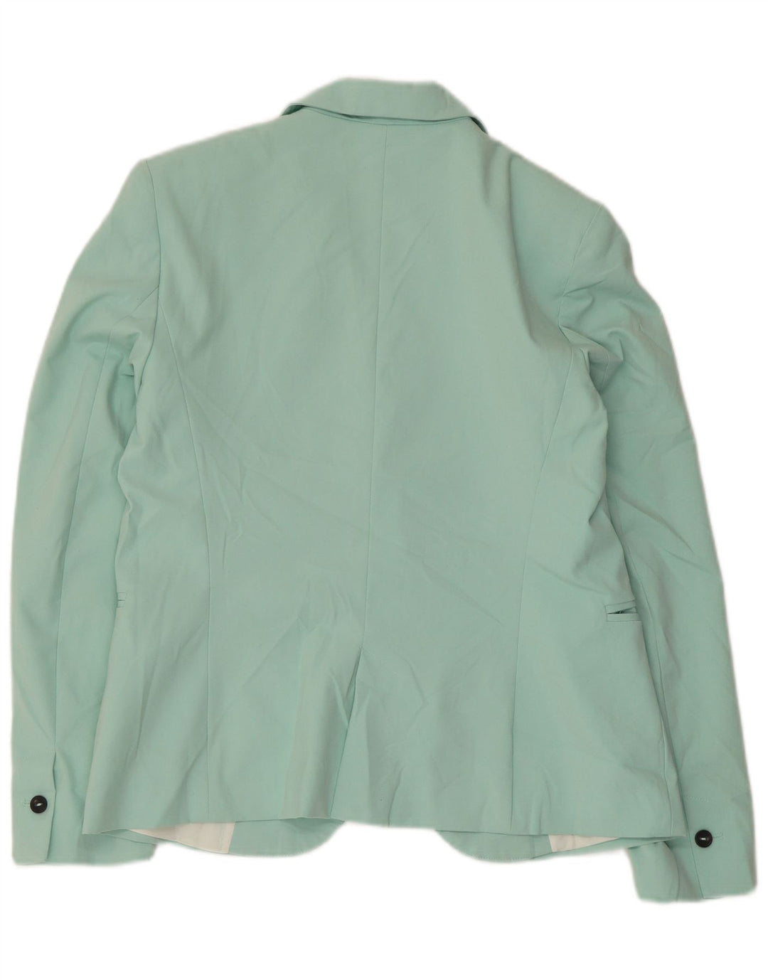 Zara Damen 1-Knopf-Blazerjacke EU 40 Mittelgrünes Polyester