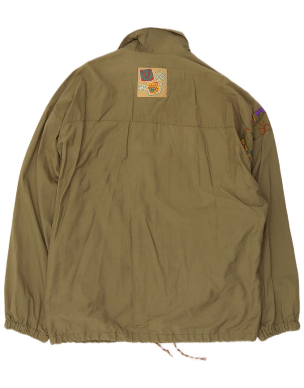 Cider Herren-Utility-Jacke, EU 46, klein, Khaki, geometrische Baumwolle