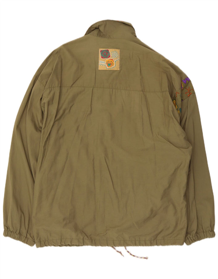 Cider Herren-Utility-Jacke, EU 46, klein, Khaki, geometrische Baumwolle