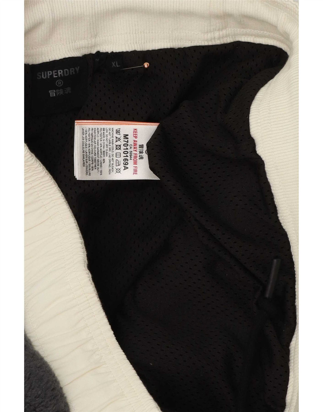 Superdry Herren-Trainingshose, Jogginghose, XL, Schwarz, Farbblock-Polyester