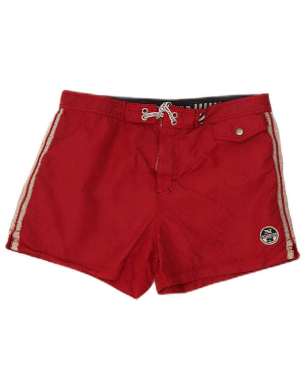 North Sails Mens Graphic Swimming Shorts Medium Red Polyamide