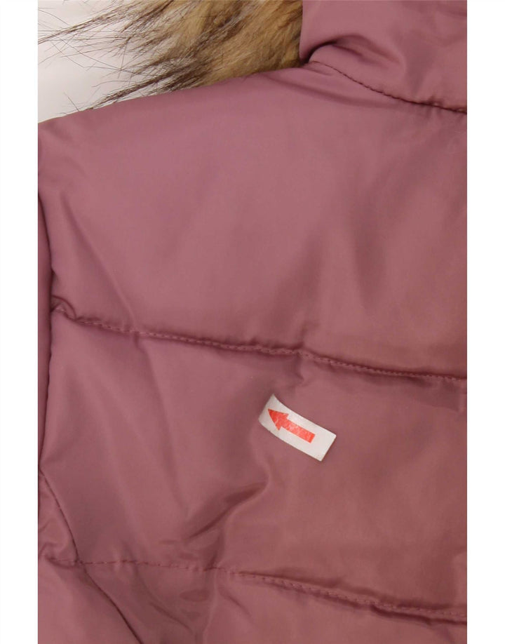 Dkny Wattierter Mantel mit Kapuze für Mädchen, 10–11 Jahre, Mittelrosa, Polyester