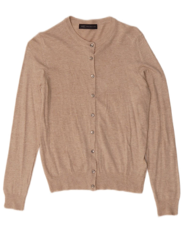 Marks & Spencer Damen Crop Cardigan Pullover UK 12 Mittelrosa meliert