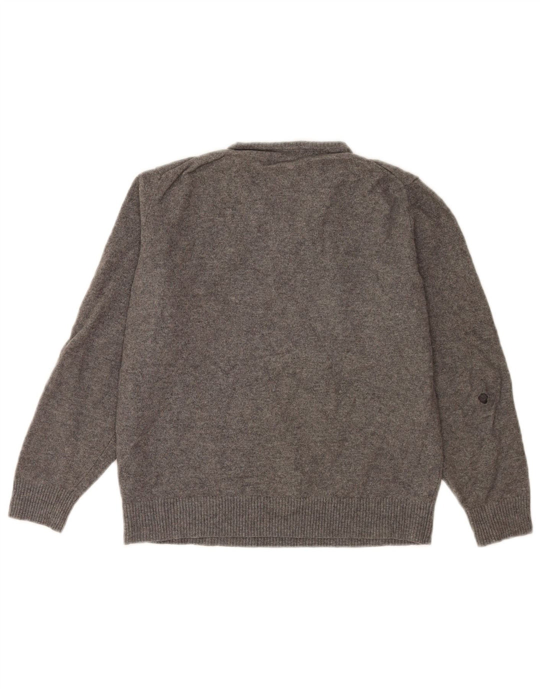 Massimo Dutti Damen-Pullover mit V-Ausschnitt, große graue Wolle