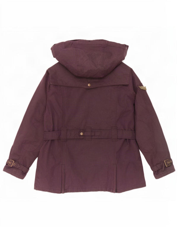 Rydale Damen-Jacke aus gewachster Baumwolle mit Kapuze, UK 16, Größe L, Lila