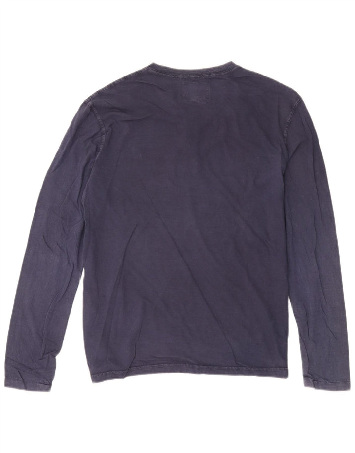 Polo Ralph Lauren Herren-Oberteil, langärmelig, mittelblau, Baumwolle