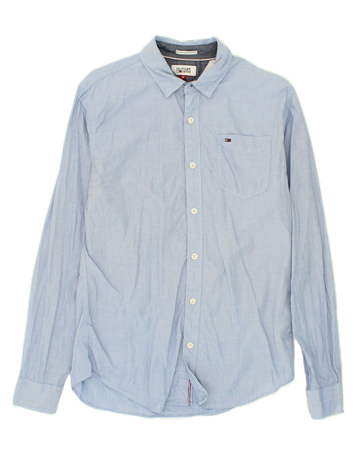 TOMMY HILFIGER Mens Shirt Medium Blue Cotton Vintage Tommy Hilfiger and Second-Hand Tommy Hilfiger from Messina Hembry 