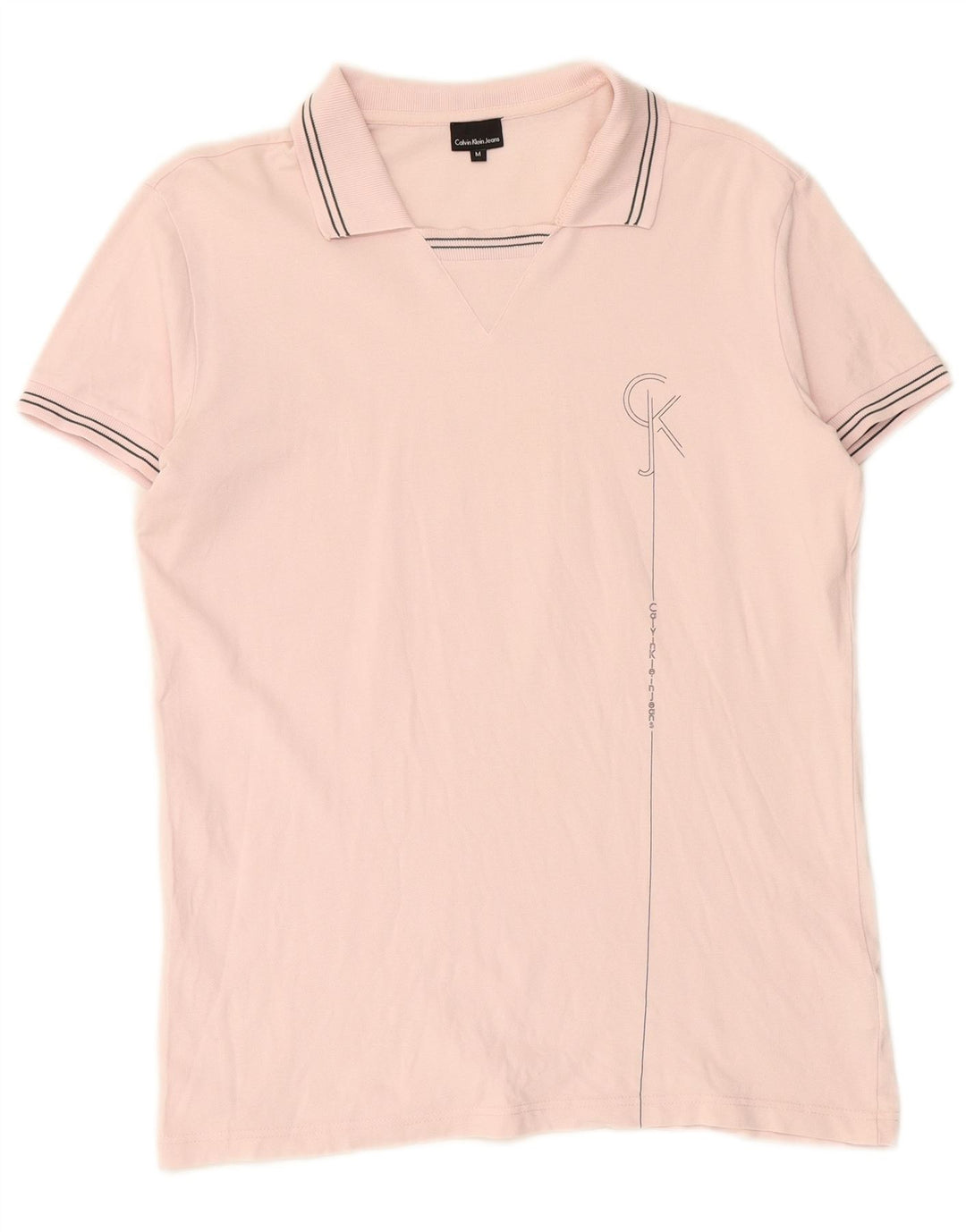CALVIN KLEIN JEANS Herren-Poloshirt mit Grafik, Mittelrosa, Baumwolle