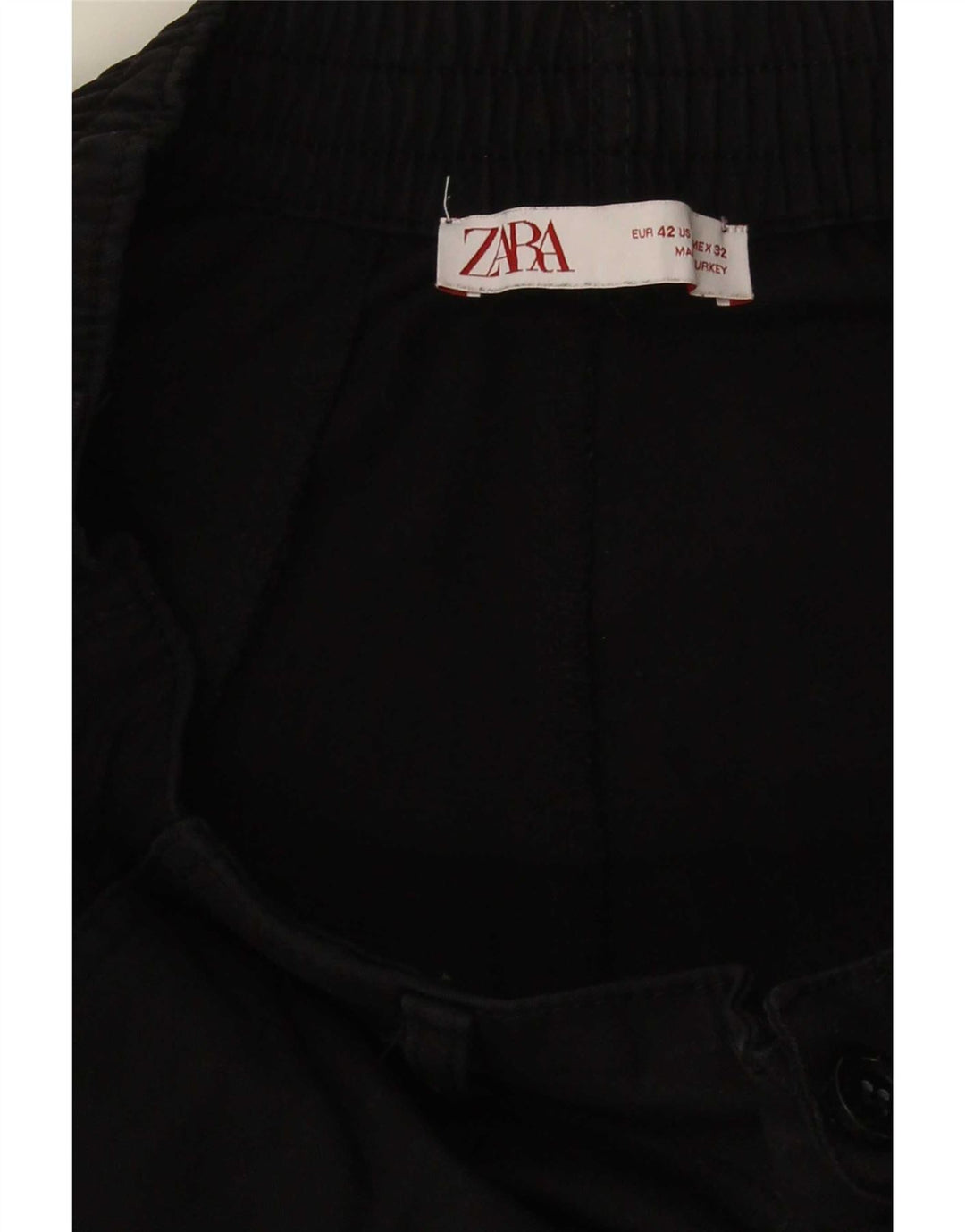 Zara Herren Cargoshorts EU 42 Large W32 Schwarz