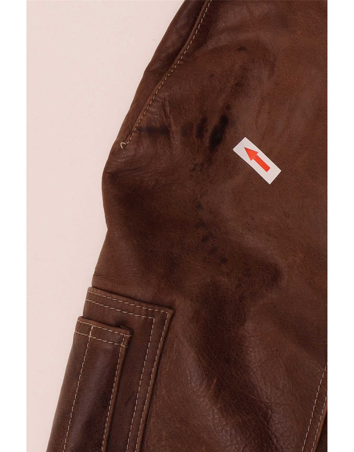 Vintage Herren Leder Bomberjacke IT 52 2XL Braun